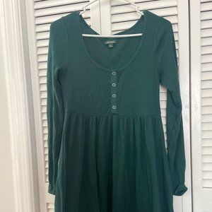 Wild Fable Waffle Knit Long Sleeved Green Dress - S